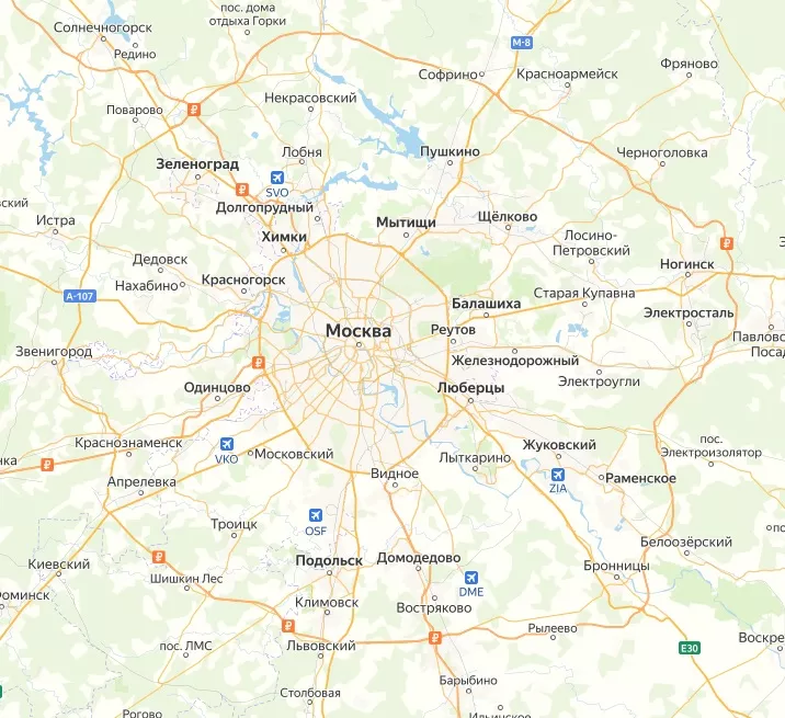 Карта Москвы